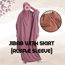 Load image into Gallery viewer, Jilbab with Skirt ( Ruffle Sleeve)
