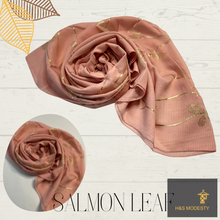 Load image into Gallery viewer, Golden Leaf Viscose Cotton Shawl
