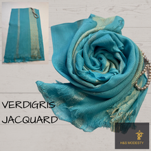 Load image into Gallery viewer, Jacquard Golden Thread Viscose Cotton Shawl ( Hijab and Scarves)
