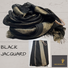 Load image into Gallery viewer, Jacquard Golden Thread Viscose Cotton Shawl ( Hijab and Scarves)
