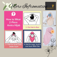 Load image into Gallery viewer, 2 Pcs Modal Jersey Slip on Hijab (instant Amira)
