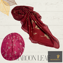 Load image into Gallery viewer, Golden Leaf Viscose Cotton Shawl
