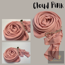 Load image into Gallery viewer, Solid Colour Creep Chiffon Shawl ( Hijab and Scarf)
