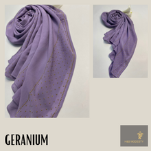 Load image into Gallery viewer, Chiffon with Crystal Drilling Shawl (Hijab and Scarves)
