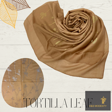 Load image into Gallery viewer, Golden Leaf Viscose Cotton Shawl
