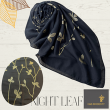 Load image into Gallery viewer, Golden Leaf Viscose Cotton Shawl
