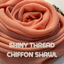 Load image into Gallery viewer, Shiny Thread Chiffon Shawl ( Hijab and Scarf)
