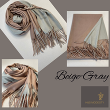 Load image into Gallery viewer, Double-Sided Solid Colours Cashmere Shawls
