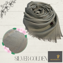 Load image into Gallery viewer, Golden Thread Viscose Cotton Shawl ( Hijab and Scarves)
