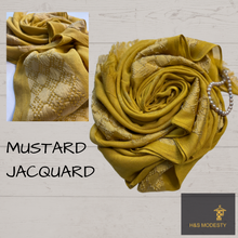 Load image into Gallery viewer, Jacquard Golden Thread Viscose Cotton Shawl ( Hijab and Scarves)
