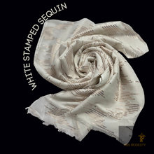 Load image into Gallery viewer, Golden Stamped Sequin Viscose Shawl (Hijab and Scarves)
