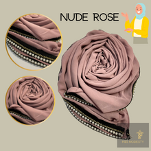 Load image into Gallery viewer, Chiffon with Pearl Edge Shawl (Hijab and Scarf)
