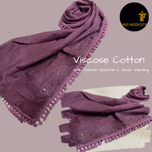 Load image into Gallery viewer, Sparkling Viscose Cotton Shawl ( Hijabs &amp; Scarves)
