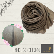 Load image into Gallery viewer, Golden Thread Viscose Cotton Shawl ( Hijab and Scarves)
