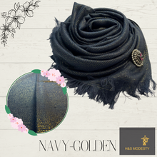 Load image into Gallery viewer, Golden Thread Viscose Cotton Shawl ( Hijab and Scarves)
