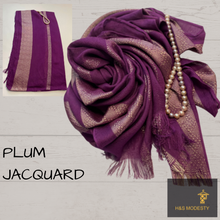 Load image into Gallery viewer, Jacquard Golden Thread Viscose Cotton Shawl ( Hijab and Scarves)
