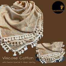 Load image into Gallery viewer, Sparkling Viscose Cotton Shawl ( Hijabs &amp; Scarves)
