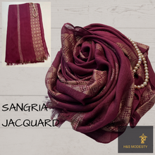 Load image into Gallery viewer, Jacquard Golden Thread Viscose Cotton Shawl ( Hijab and Scarves)
