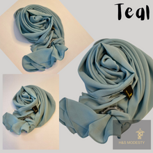 Load image into Gallery viewer, Solid Colour Creep Chiffon Shawl ( Hijab and Scarf)
