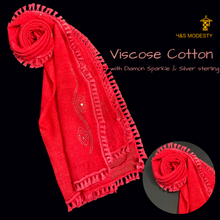 Load image into Gallery viewer, Sparkling Viscose Cotton Shawl ( Hijabs &amp; Scarves)
