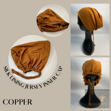 Load image into Gallery viewer, Silk Lining Jersey Inner Cap ( Under Scarf Cap)
