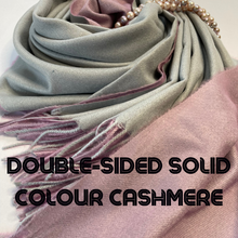 Load image into Gallery viewer, Double-Sided Solid Colours Cashmere Shawls
