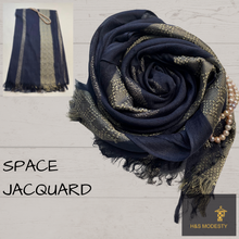 Load image into Gallery viewer, Jacquard Golden Thread Viscose Cotton Shawl ( Hijab and Scarves)
