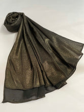 Load image into Gallery viewer, Black &amp; Gold Bubble Chiffon
