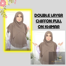 Load image into Gallery viewer, Double Layer Chiffon Pull on Khimar
