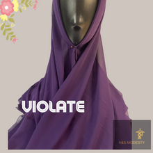 Load image into Gallery viewer, Double Layer Chiffon Pull on Khimar
